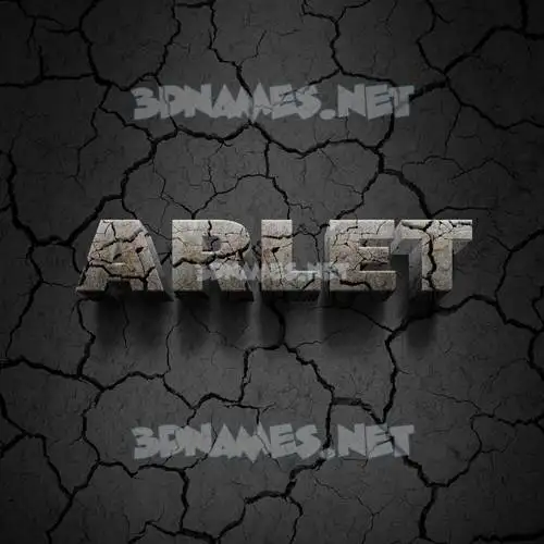arlet in Cracked Stone style - 3D name wallpaper arlet in Cracked Stone style - 3D name wallpaper