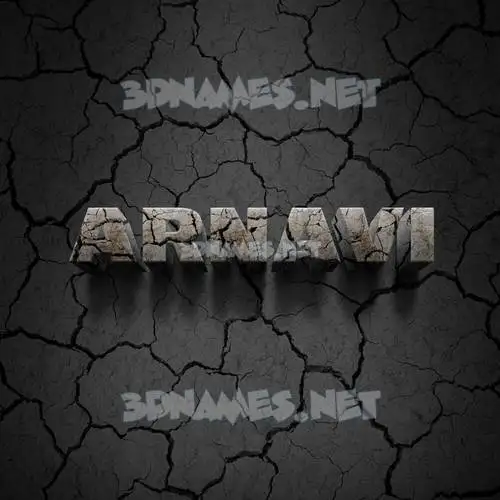 arnavi in Cracked Stone style - 3D name wallpaper
