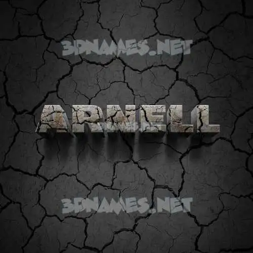 arnell in Cracked Stone style - 3D name wallpaper
