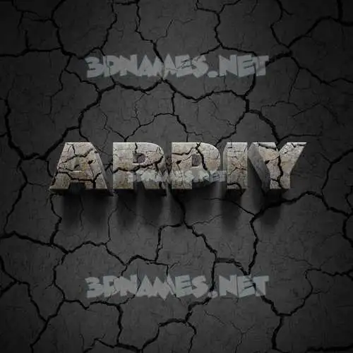 arpiy in Cracked Stone style - 3D name wallpaper