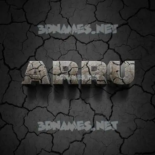 arru in Cracked Stone style - 3D name wallpaper arru in Cracked Stone style - 3D name wallpaper