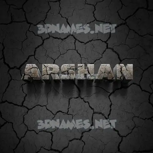 arshan in Cracked Stone style - 3D name wallpaper