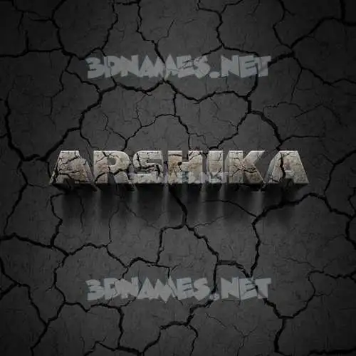 arshika in Cracked Stone style - 3D name wallpaper arshika in Cracked Stone style - 3D name wallpaper