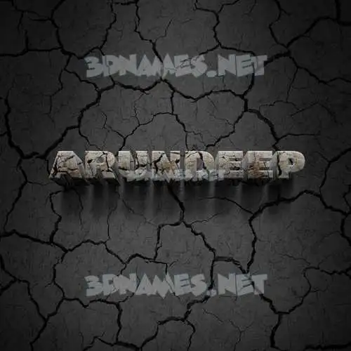 arundeep in Cracked Stone style - 3D name wallpaper