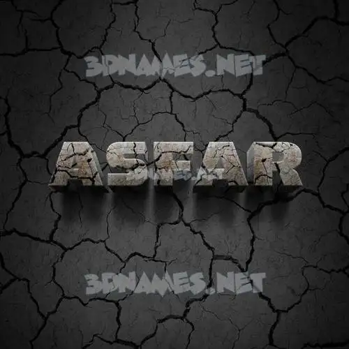 asfar in Cracked Stone style - 3D name wallpaper