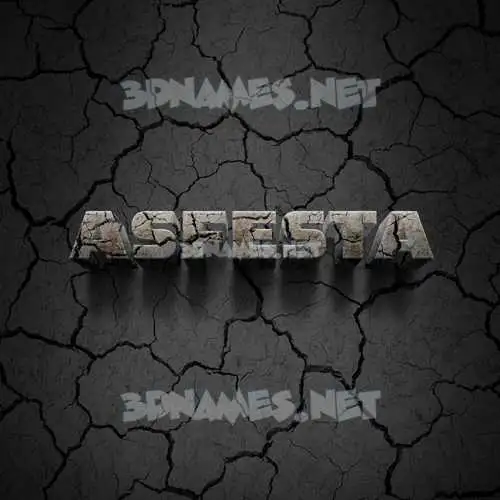 asfesta in Cracked Stone style - 3D name wallpaper asfesta in Cracked Stone style - 3D name wallpaper