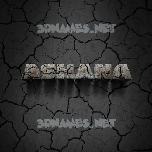 ashana in Cracked Stone style - 3D name wallpaper