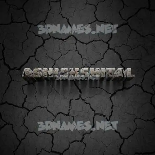 ashishshital in Cracked Stone style - 3D name wallpaper