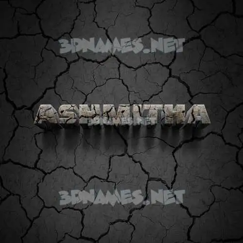 ashmitha in Cracked Stone style - 3D name wallpaper
