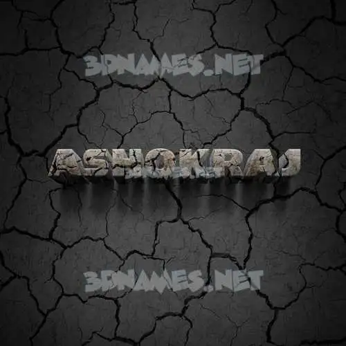 ashokraj in Cracked Stone style - 3D name wallpaper