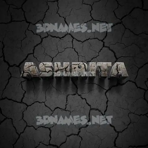 ashrita in Cracked Stone style - 3D name wallpaper