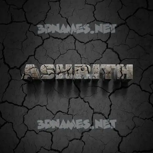 ashrith in Cracked Stone style - 3D name wallpaper
