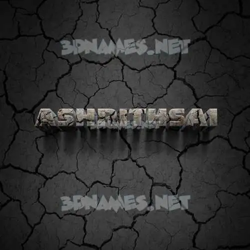 ashrithsai in Cracked Stone style - 3D name wallpaper