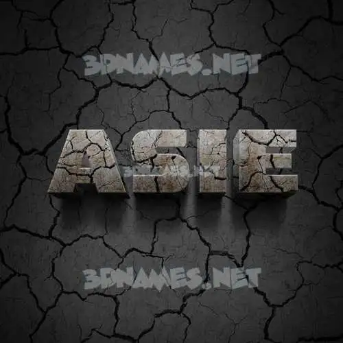 asie in Cracked Stone style - 3D name wallpaper