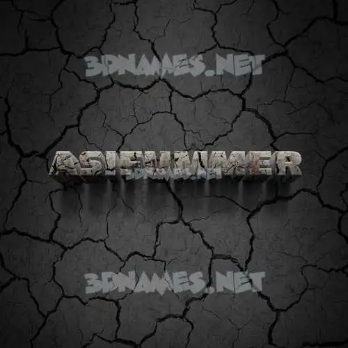 asifummer in Cracked Stone style - 3D name wallpaper