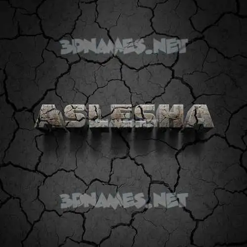 aslesha in Cracked Stone style - 3D name wallpaper