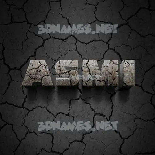 asmi in Cracked Stone style - 3D name wallpaper