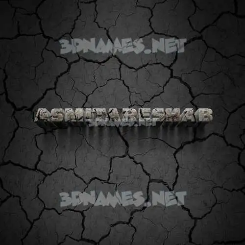 asmitareshab in Cracked Stone style - 3D name wallpaper