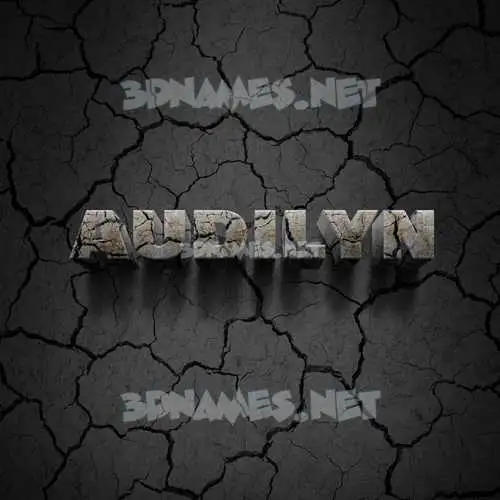 audilyn in Cracked Stone style - 3D name wallpaper