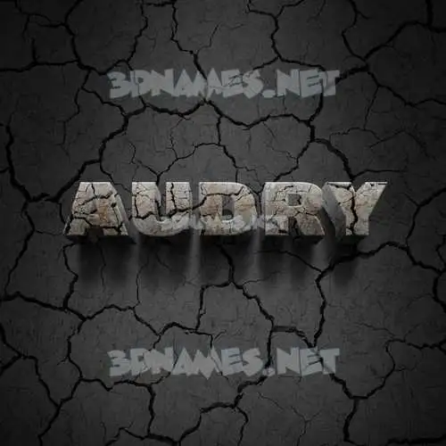 audry in Cracked Stone style - 3D name wallpaper