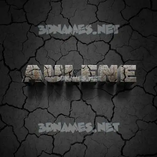 aulene in Cracked Stone style - 3D name wallpaper