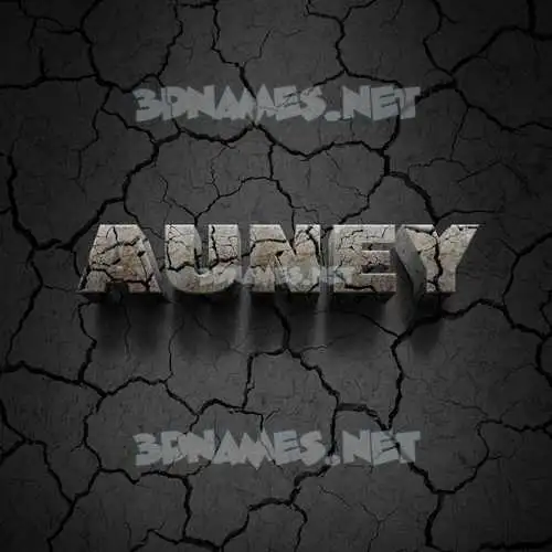auney in Cracked Stone style - 3D name wallpaper