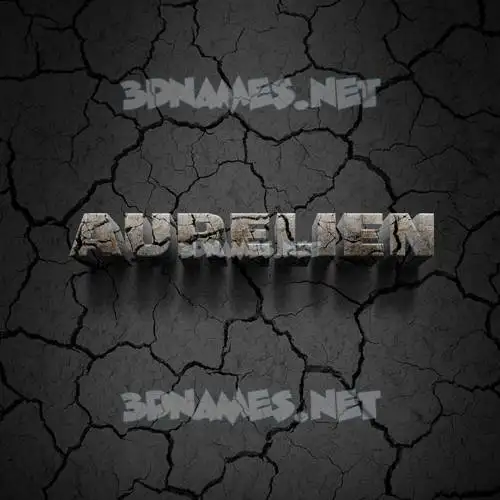 aurelien in Cracked Stone style - 3D name wallpaper