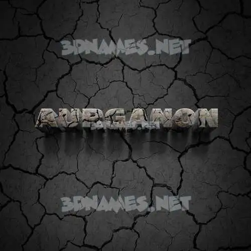 aurganon in Cracked Stone style - 3D name wallpaper