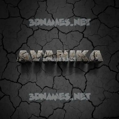 avanika in Cracked Stone style - 3D name wallpaper