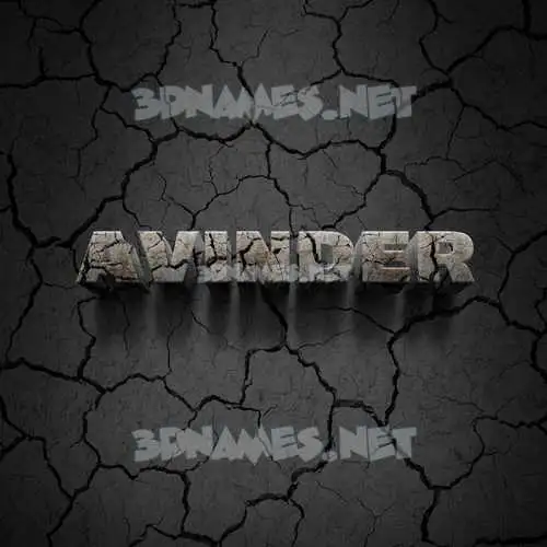 avinder in Cracked Stone style - 3D name wallpaper
