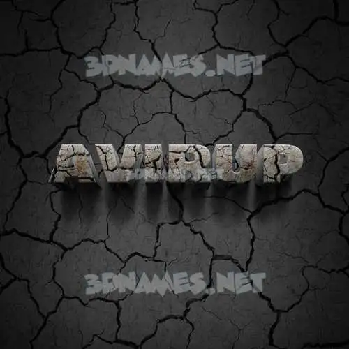 avirup in Cracked Stone style - 3D name wallpaper