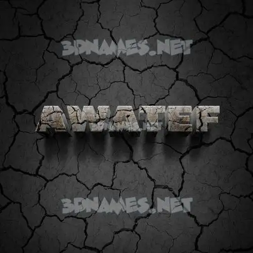 awatef in Cracked Stone style - 3D name wallpaper awatef in Cracked Stone style - 3D name wallpaper