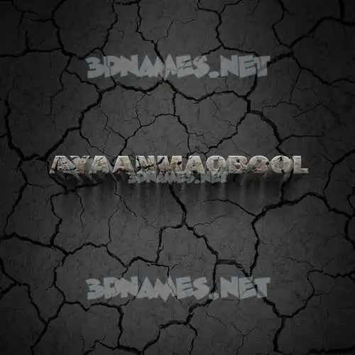 ayaanmaqbool in Cracked Stone style - 3D name wallpaper