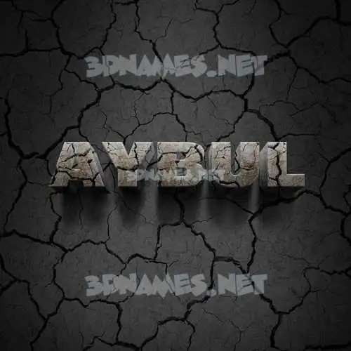 aybul in Cracked Stone style - 3D name wallpaper