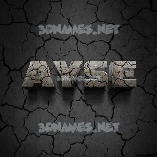 ayse in Cracked Stone style - 3D name wallpaper