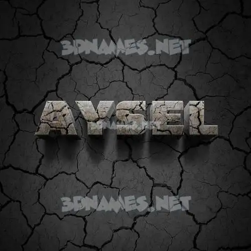 aysel in Cracked Stone style - 3D name wallpaper