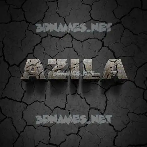 azila in Cracked Stone style - 3D name wallpaper azila in Cracked Stone style - 3D name wallpaper