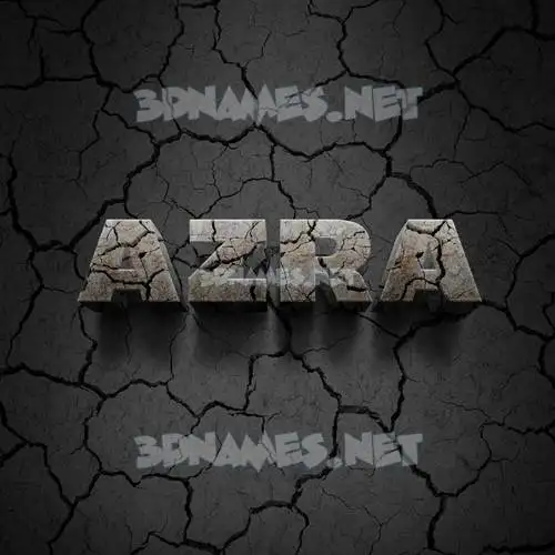 azra in Cracked Stone style - 3D name wallpaper