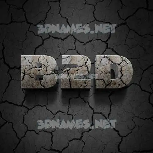 b2d in Cracked Stone style - 3D name wallpaper b2d in Cracked Stone style - 3D name wallpaper