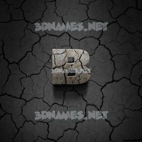 b in Cracked Stone style - 3D name wallpaper b in Cracked Stone style - 3D name wallpaper