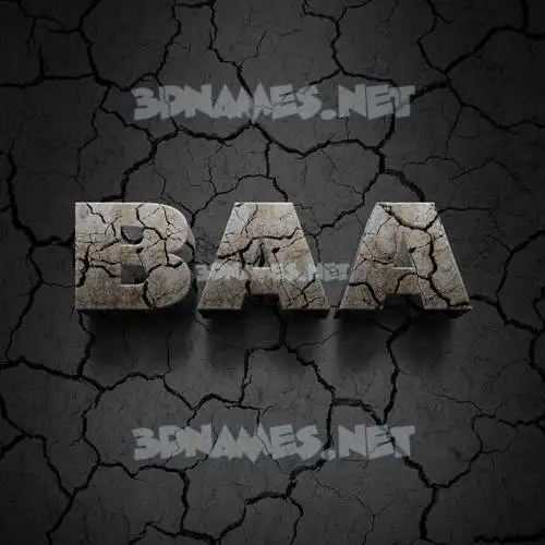 baa in Cracked Stone style - 3D name wallpaper baa in Cracked Stone style - 3D name wallpaper