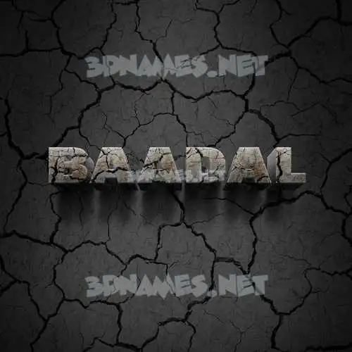 baadal in Cracked Stone style - 3D name wallpaper baadal in Cracked Stone style - 3D name wallpaper