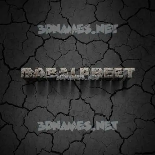 babalpreet in Cracked Stone style - 3D name wallpaper babalpreet in Cracked Stone style - 3D name wallpaper