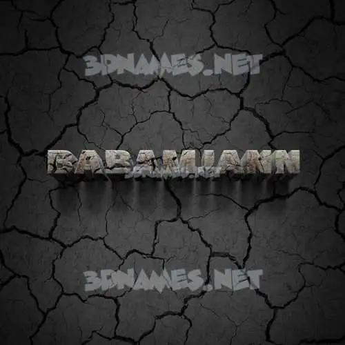 babamjann in Cracked Stone style - 3D name wallpaper babamjann in Cracked Stone style - 3D name wallpaper