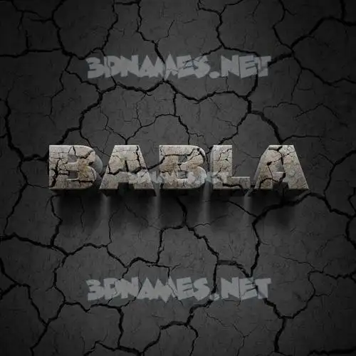 babla in Cracked Stone style - 3D name wallpaper babla in Cracked Stone style - 3D name wallpaper
