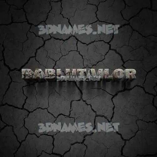 bablutailor in Cracked Stone style - 3D name wallpaper bablutailor in Cracked Stone style - 3D name wallpaper