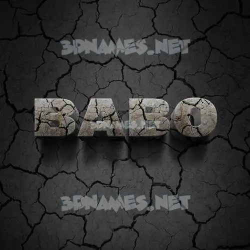 babo in Cracked Stone style - 3D name wallpaper babo in Cracked Stone style - 3D name wallpaper