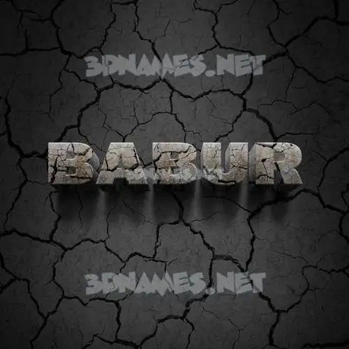 babur in Cracked Stone style - 3D name wallpaper babur in Cracked Stone style - 3D name wallpaper