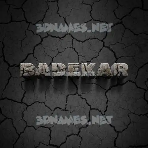 badekar in Cracked Stone style - 3D name wallpaper badekar in Cracked Stone style - 3D name wallpaper