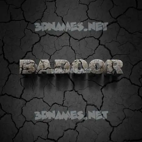 badoor in Cracked Stone style - 3D name wallpaper badoor in Cracked Stone style - 3D name wallpaper